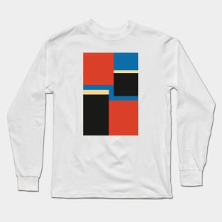 Color block, Modern Mid-Century Print, Geometric Wall Art Long Sleeve T-Shirt